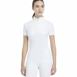 Turniershirt Damen Sophia Pleated Show Shirt, kurzarm