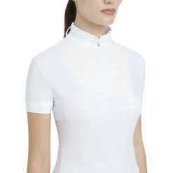 Turniershirt Damen Sophia Pleated Show Shirt, kurzarm