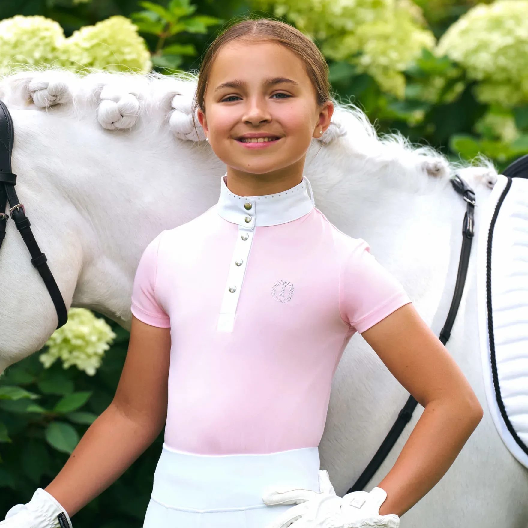 Turniershirt Kinder IRHBasic Glam, kurzarm