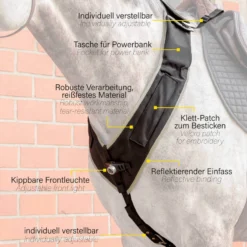Vorderzeug Horselight, weiße Frontleuchte, Leuchtvorderzeug