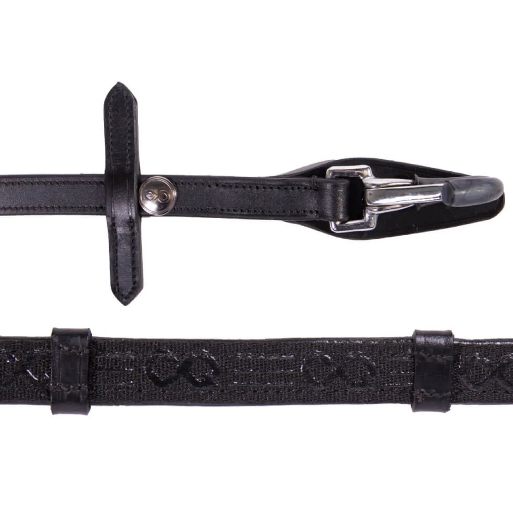 Zügel FayRein mit Clip, Steglänge 12,5 cm, mit Martingalstopper